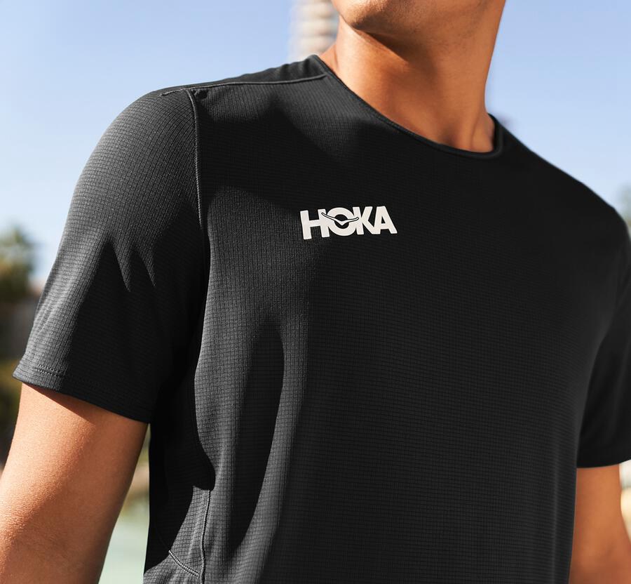 Haut Hoka One One Performance Short Sleeve Homme - Noir - WCL-164208